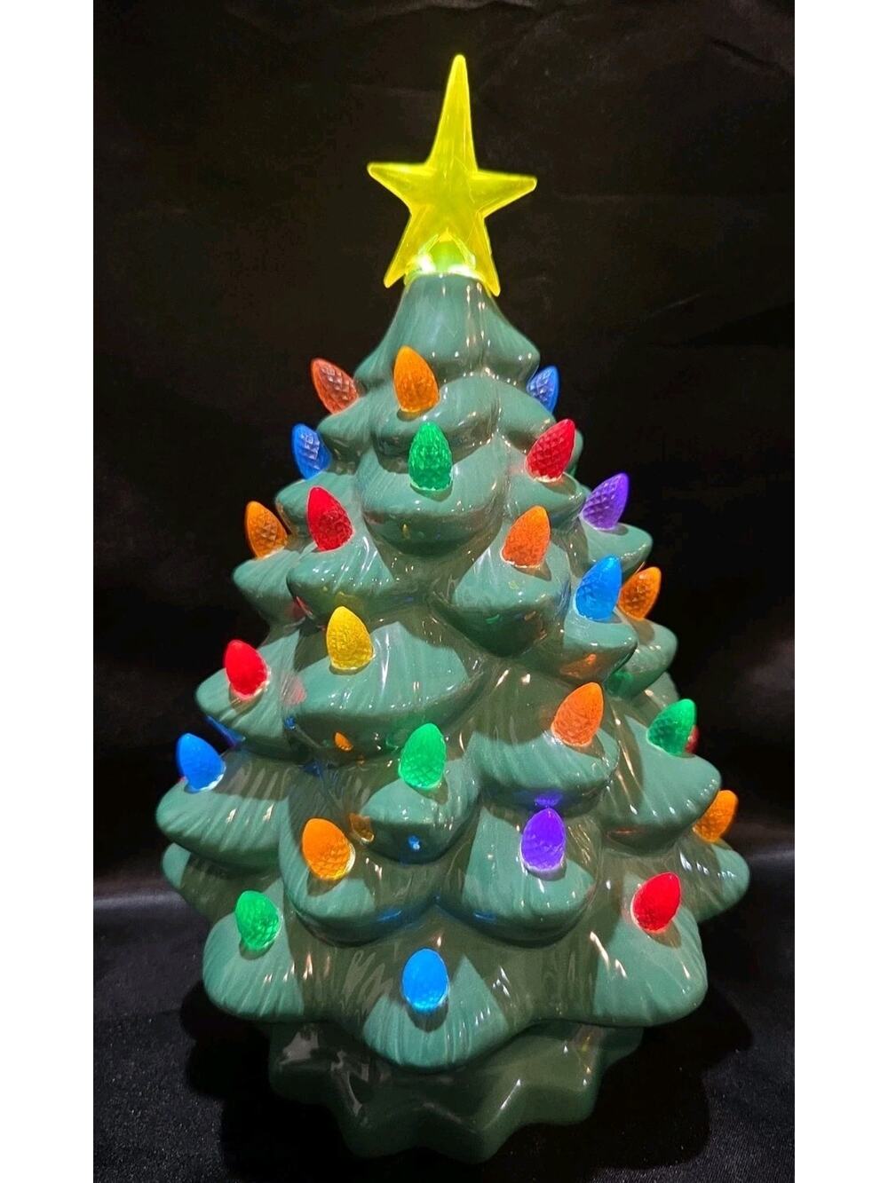 10.5" Ceramic Christmas Tree Lighted
